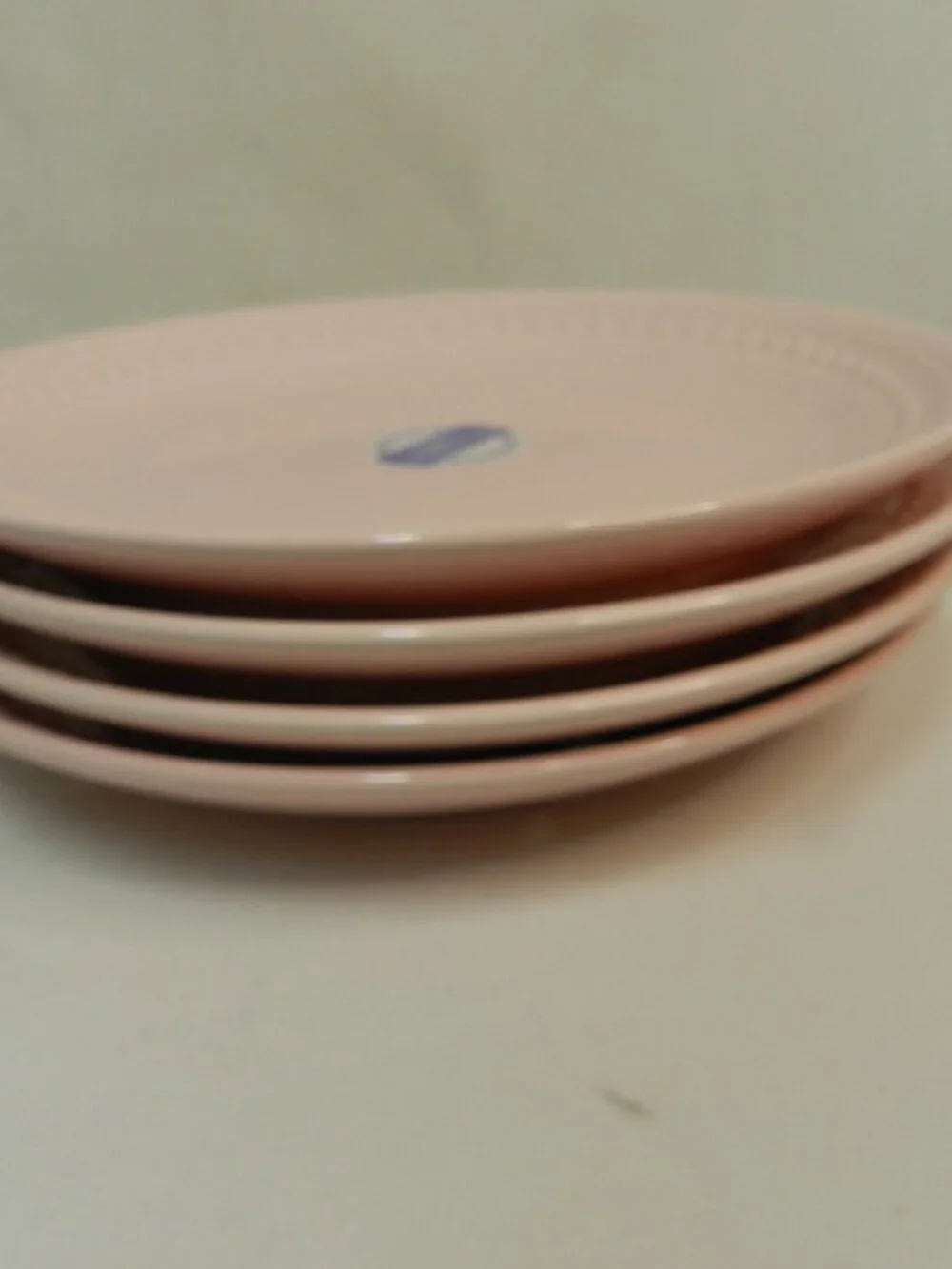 Matceramica Pink Hobnail Salad Starter Appetizer plate set 4 micro dish NEW NWT
